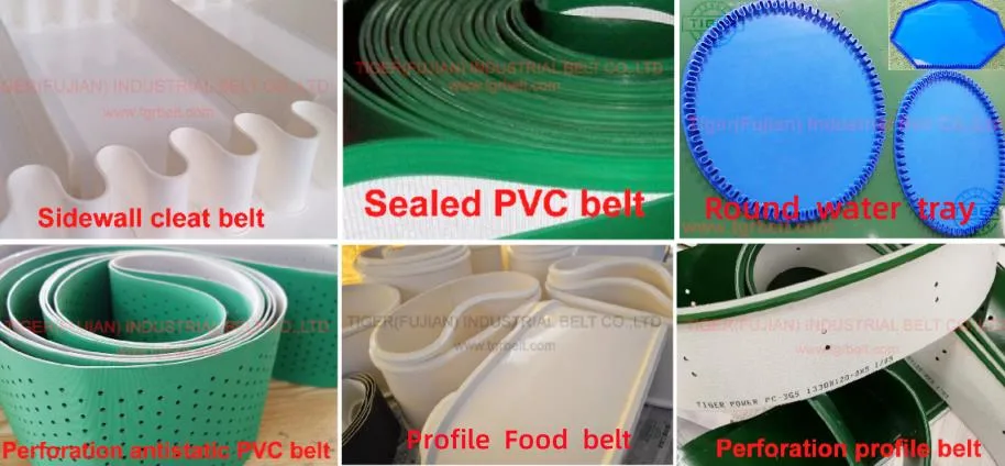 Sidewall PVC Conveyor Belt Intbuying PVC Flat Conveyor Belt for Industrial Transport Double Guardrail Belt